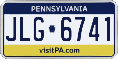 PA license plate JLG6741