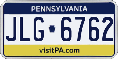 PA license plate JLG6762