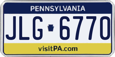 PA license plate JLG6770
