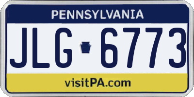 PA license plate JLG6773