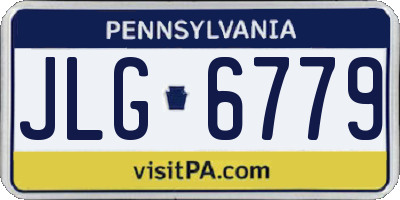 PA license plate JLG6779