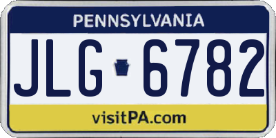 PA license plate JLG6782