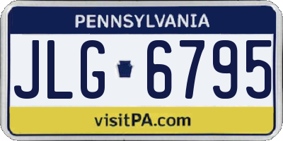 PA license plate JLG6795