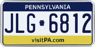 PA license plate JLG6812