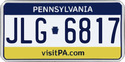 PA license plate JLG6817
