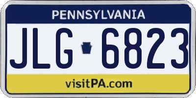 PA license plate JLG6823