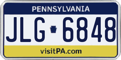PA license plate JLG6848