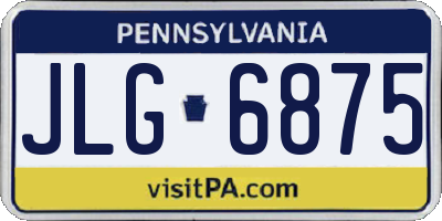 PA license plate JLG6875