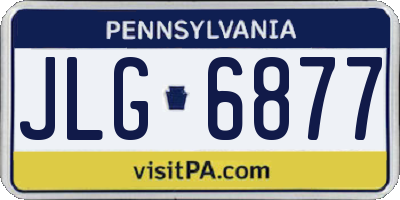 PA license plate JLG6877