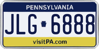 PA license plate JLG6888