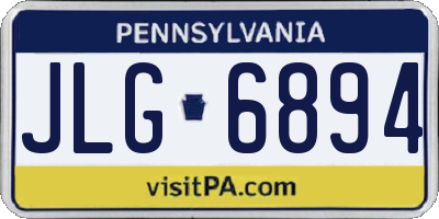PA license plate JLG6894