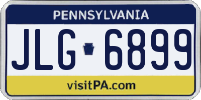 PA license plate JLG6899