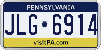 PA license plate JLG6914