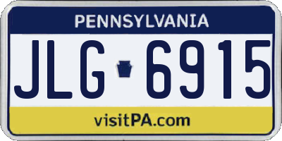 PA license plate JLG6915
