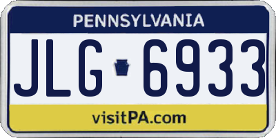 PA license plate JLG6933