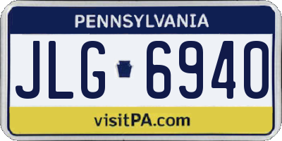 PA license plate JLG6940