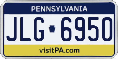 PA license plate JLG6950