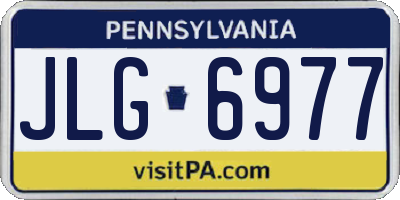 PA license plate JLG6977