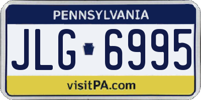 PA license plate JLG6995