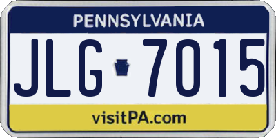 PA license plate JLG7015