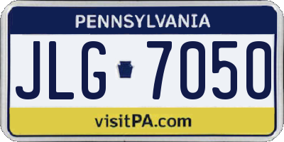 PA license plate JLG7050