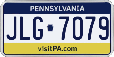 PA license plate JLG7079