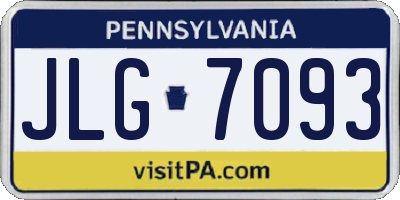 PA license plate JLG7093
