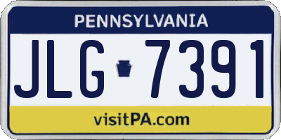 PA license plate JLG7391
