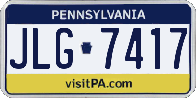 PA license plate JLG7417