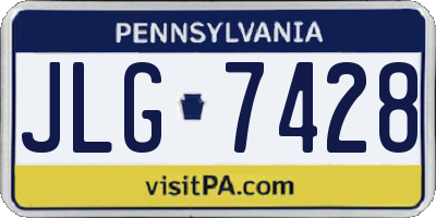 PA license plate JLG7428
