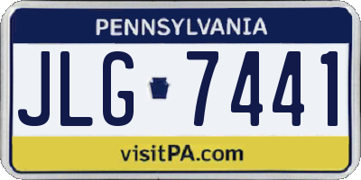 PA license plate JLG7441