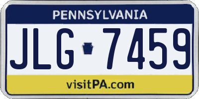 PA license plate JLG7459
