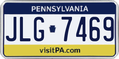 PA license plate JLG7469