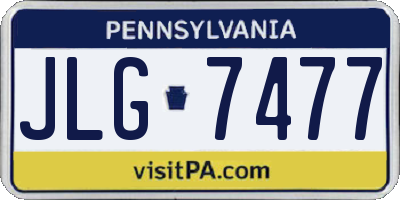 PA license plate JLG7477