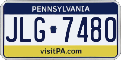 PA license plate JLG7480