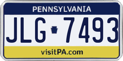 PA license plate JLG7493