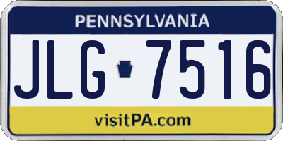 PA license plate JLG7516
