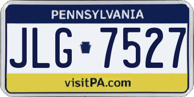 PA license plate JLG7527