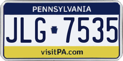 PA license plate JLG7535