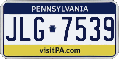 PA license plate JLG7539