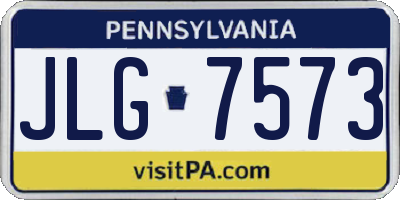 PA license plate JLG7573