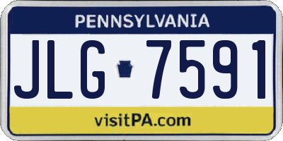 PA license plate JLG7591