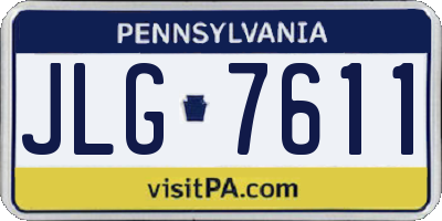 PA license plate JLG7611