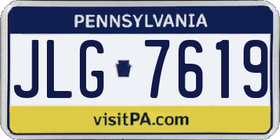 PA license plate JLG7619