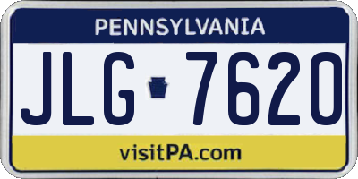 PA license plate JLG7620
