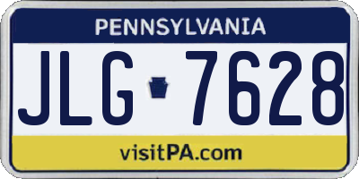 PA license plate JLG7628