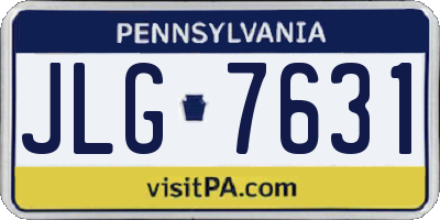 PA license plate JLG7631