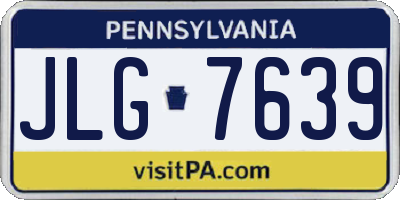 PA license plate JLG7639