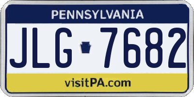 PA license plate JLG7682