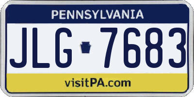 PA license plate JLG7683